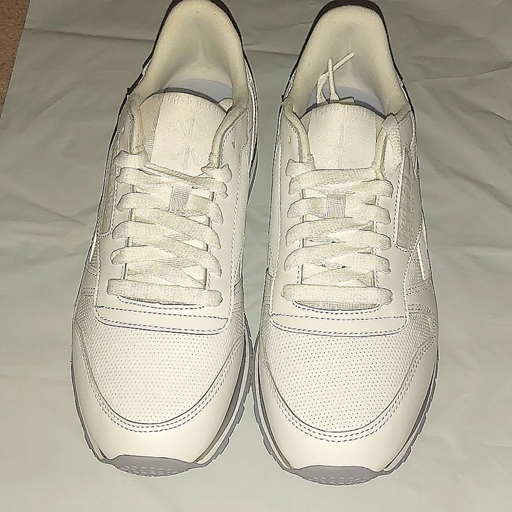 Reebok Classic Leather Retro Sneakers White/Grey Size 7